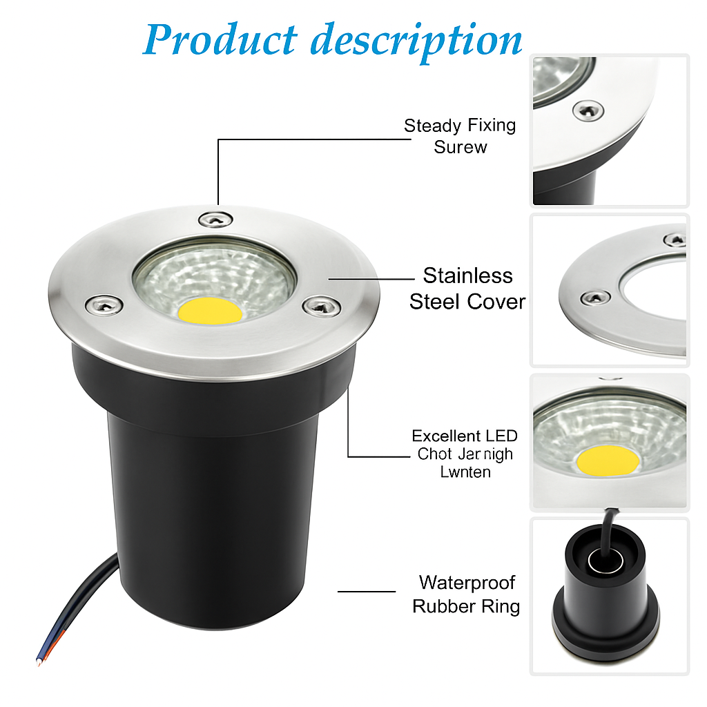 lot de 4 spots led encastrables étanches pour extérieur et jardin
