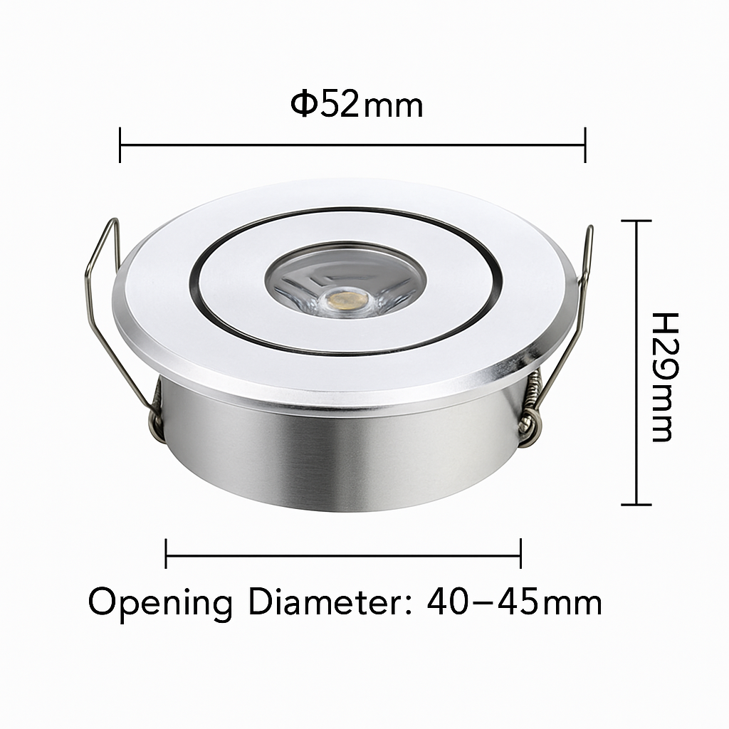 lot de 6 mini spots led dimmables encastrés en aluminium