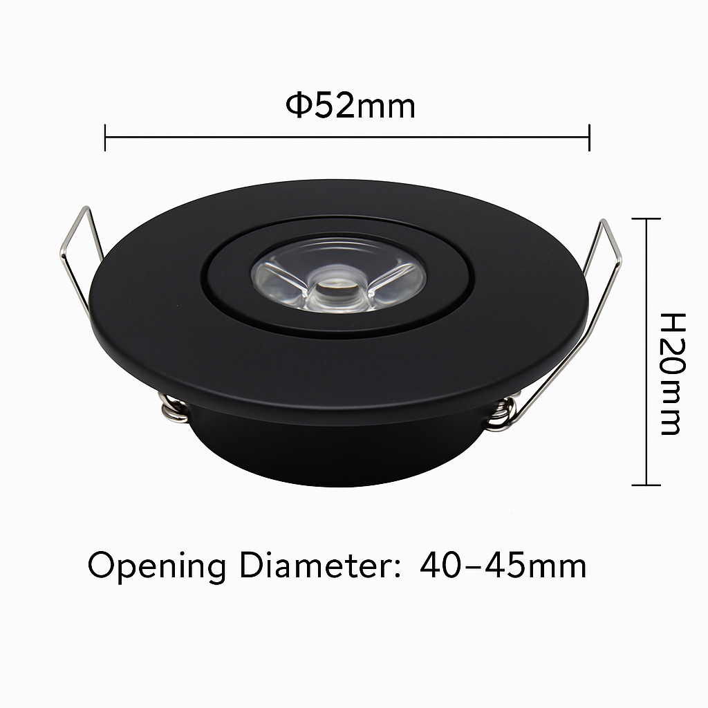 lot de 6 mini spots led dimmables encastrés en aluminium