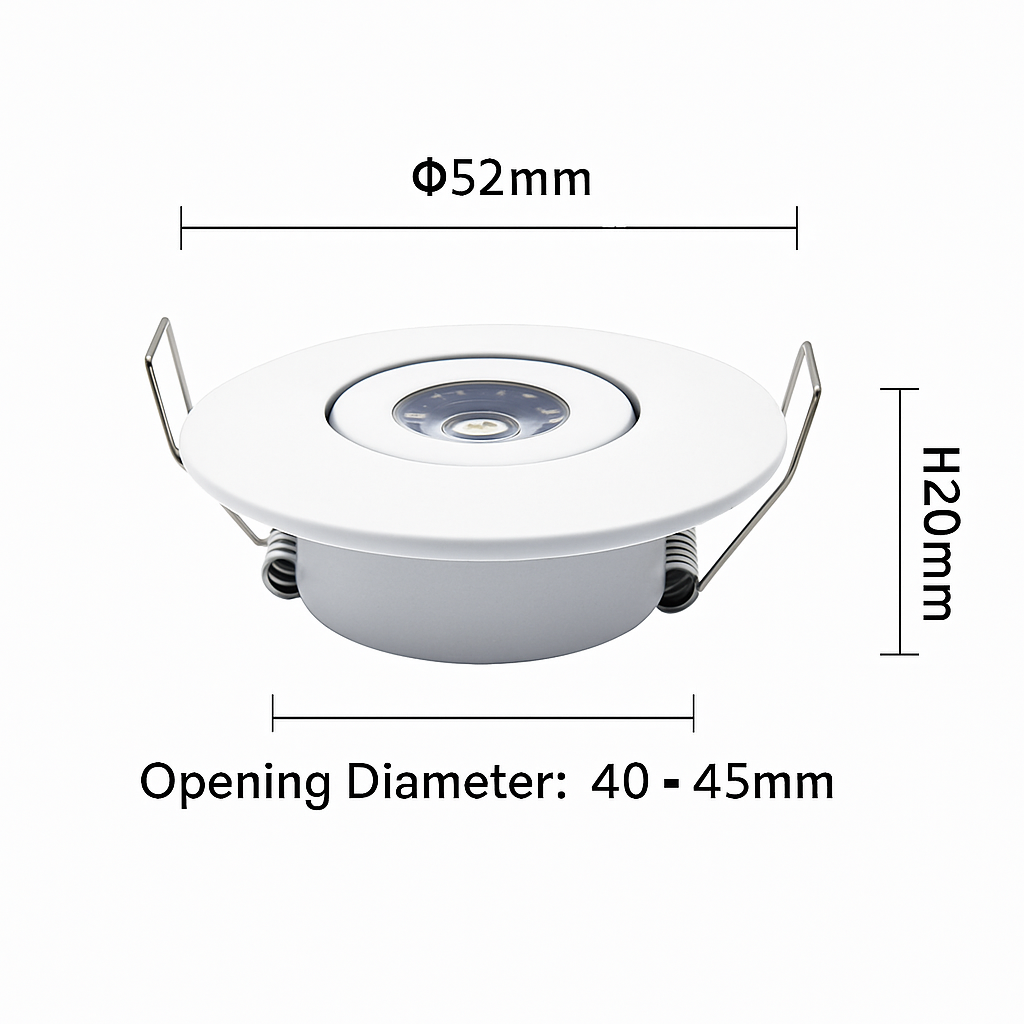 lot de 6 mini spots led dimmables encastrés en aluminium