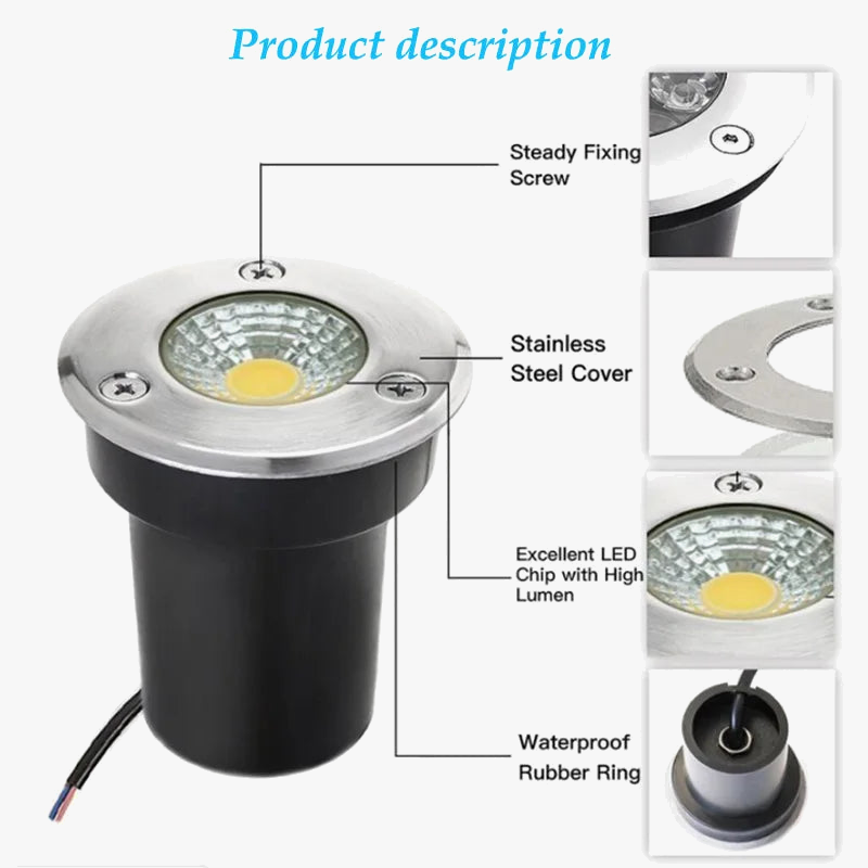 lot de 6 spots led étanches pour extérieur jardin et allée