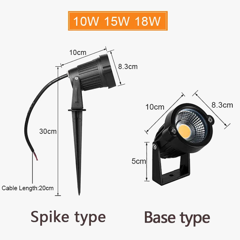 lot de 8 lampes led pour extérieur résistantes à l'eau