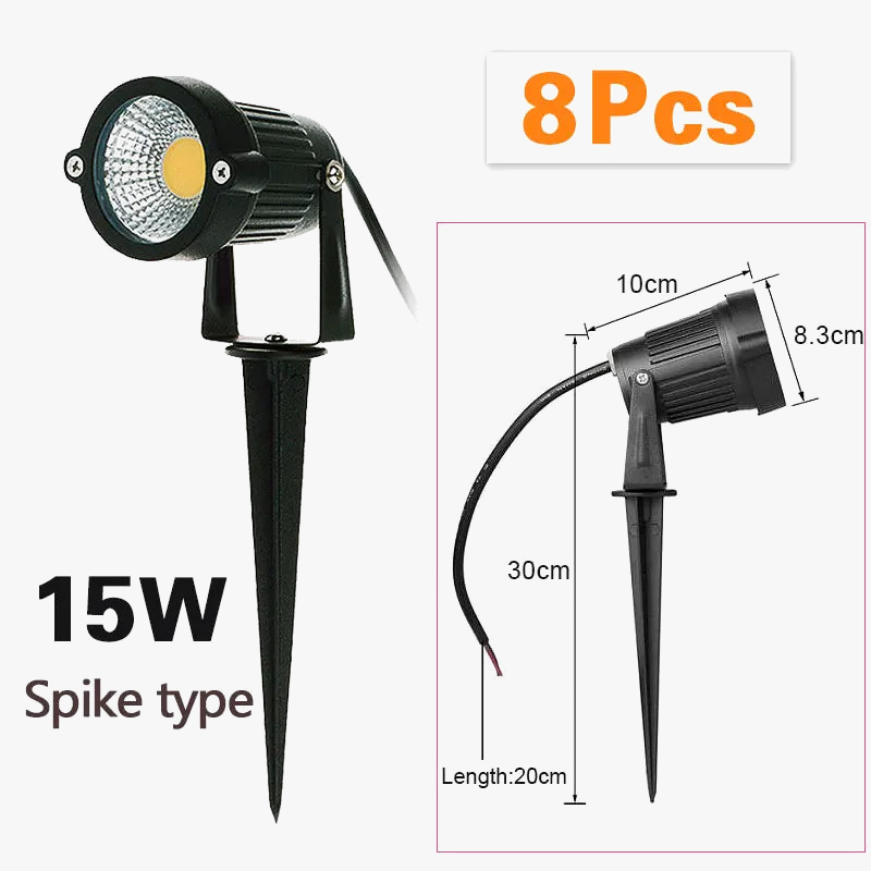 lot de 8 lampes led pour extérieur résistantes à l'eau