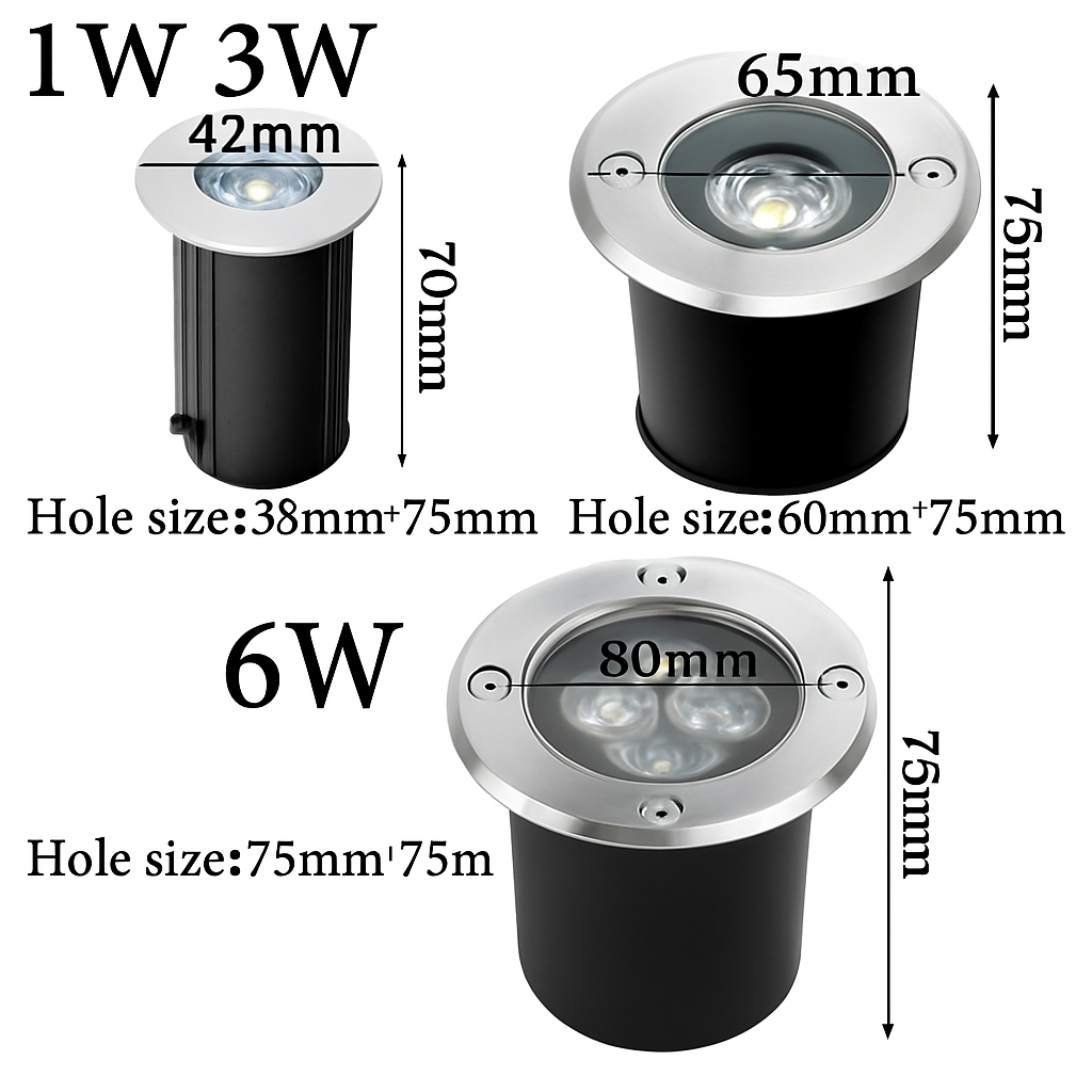 lot de 8 spots led encastrables pour éclairage extérieur jardin et sentier