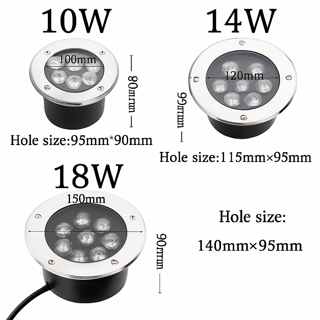 lot de 8 spots led encastrables pour éclairage extérieur jardin et sentier
