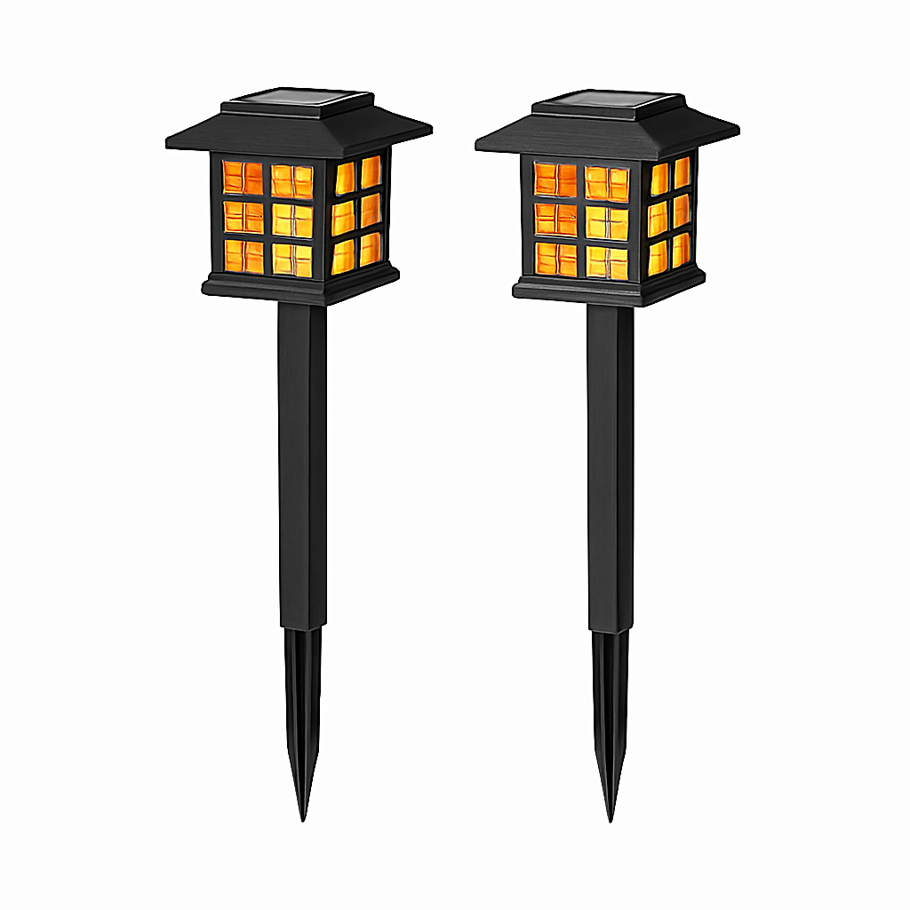 lot de lampes torches solaires décoratives pour jardin extérieur
