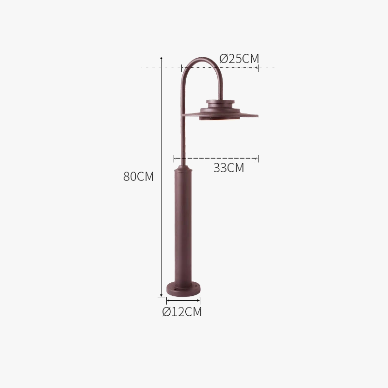 Lampadaire extérieur de pelouse pour jardin moderne en aluminium