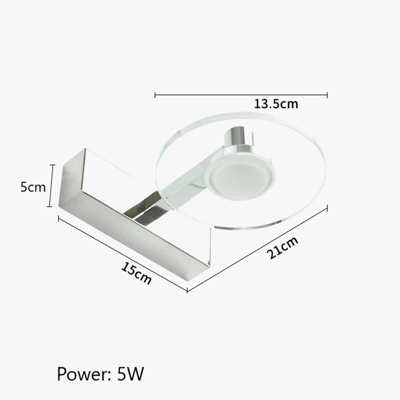 lumière led moderne résistante à l'humidité pour miroir de maquillage