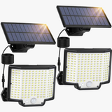 lumière solaire extérieure 166 led avec capteur de mouvement et télécommande