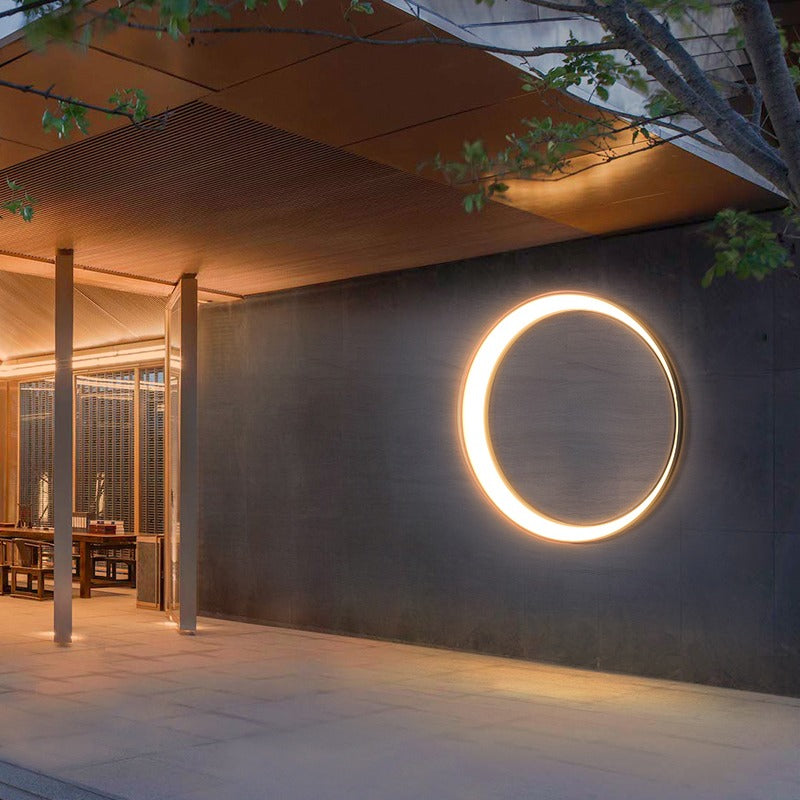 Grand anneau lumineux à LED intégrée pour façade — Crépuscule