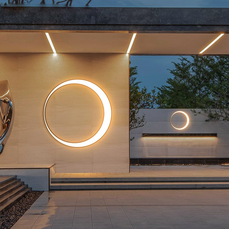 Grand anneau lumineux à LED intégrée pour façade — Crépuscule