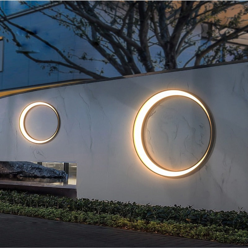 Grand anneau lumineux à LED intégrée pour façade — Crépuscule