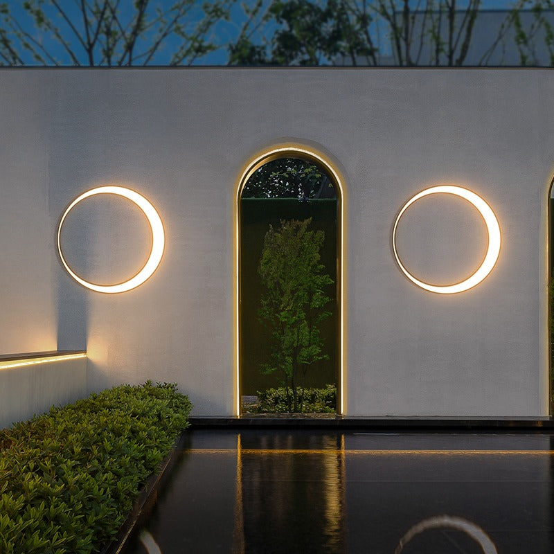Grand anneau lumineux à LED intégrée pour façade — Crépuscule