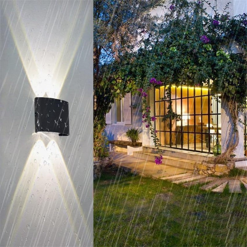 Applique arquée en aluminium noir à faisceaux croisés — Criste