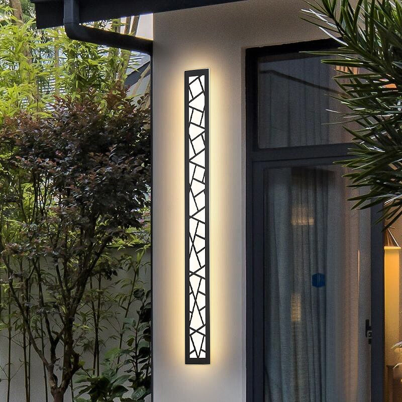 Applique murale verticale en aluminium à motif entrelacé — Dragée