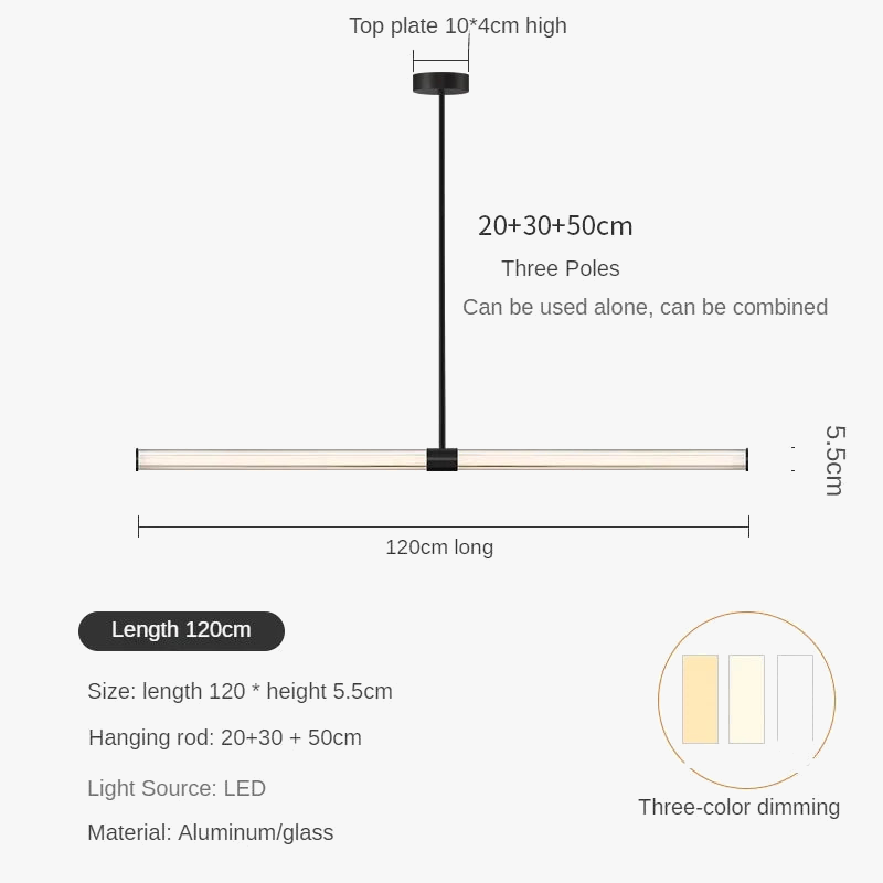 luminaires led modernes pour bar et restaurant minimaliste en verre