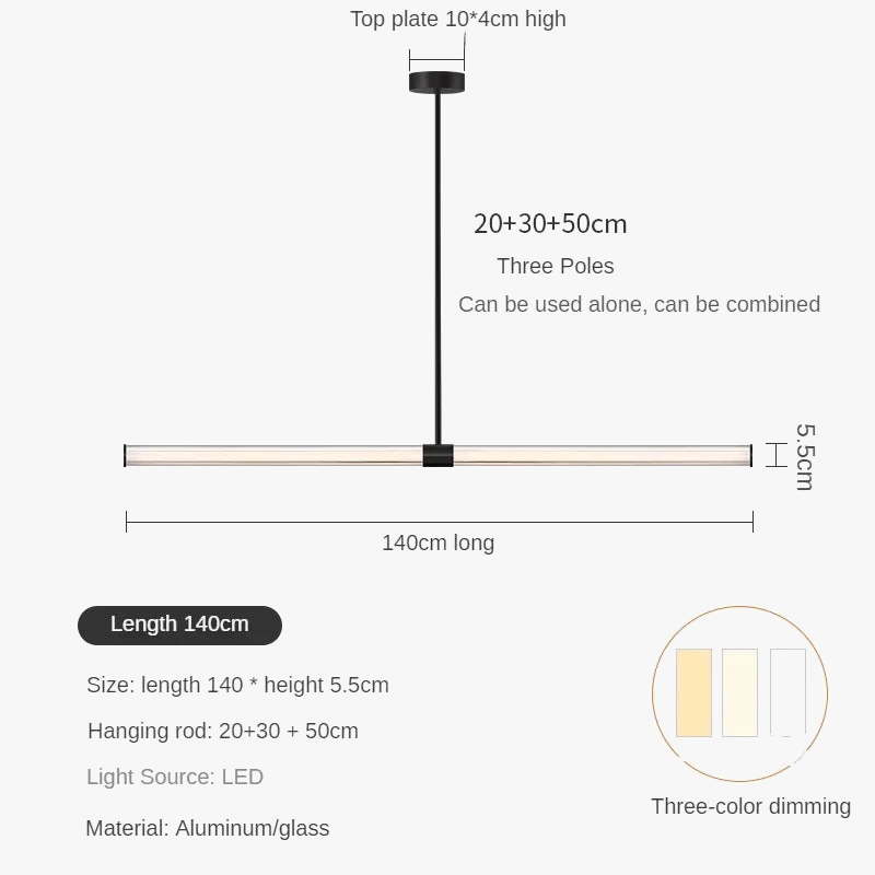 luminaires led modernes pour bar et restaurant minimaliste en verre