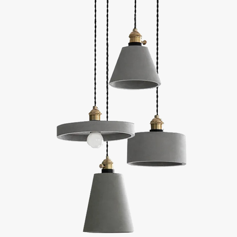 Luminaires suspendus LED en ciment nordique