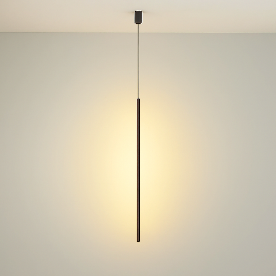 Luminaires suspendus LED modernes pour chambre à coucher chevet lecture lampe suspendue salon Bar café décor noir lustre plus long