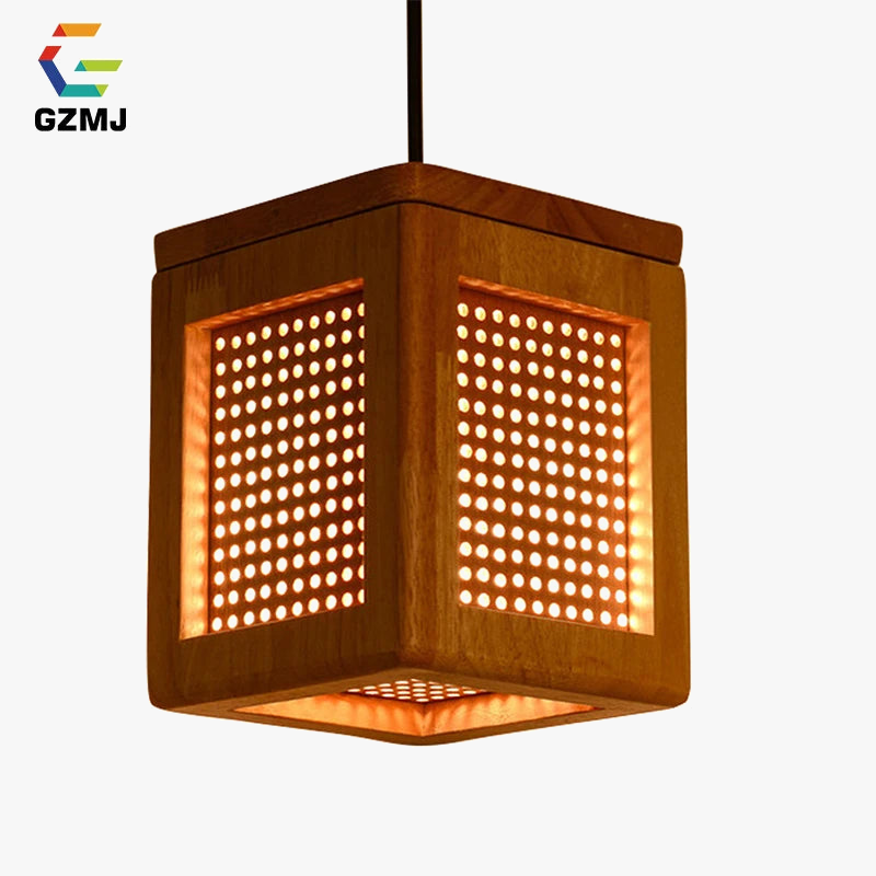 luminaires suspendus modernes en bois gzmj pour loft décor