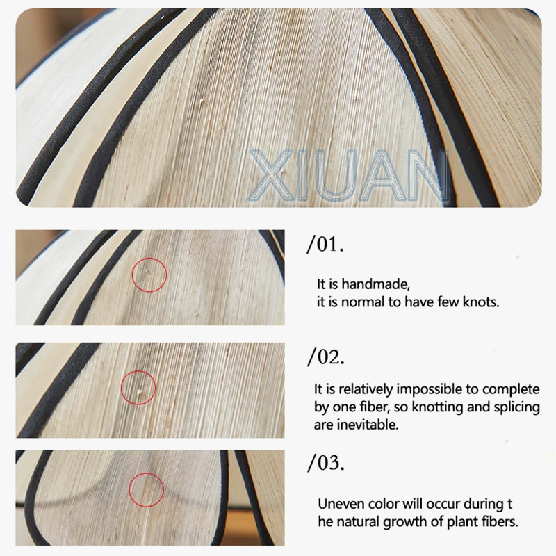 lustre abaca fait main en style rétro français led