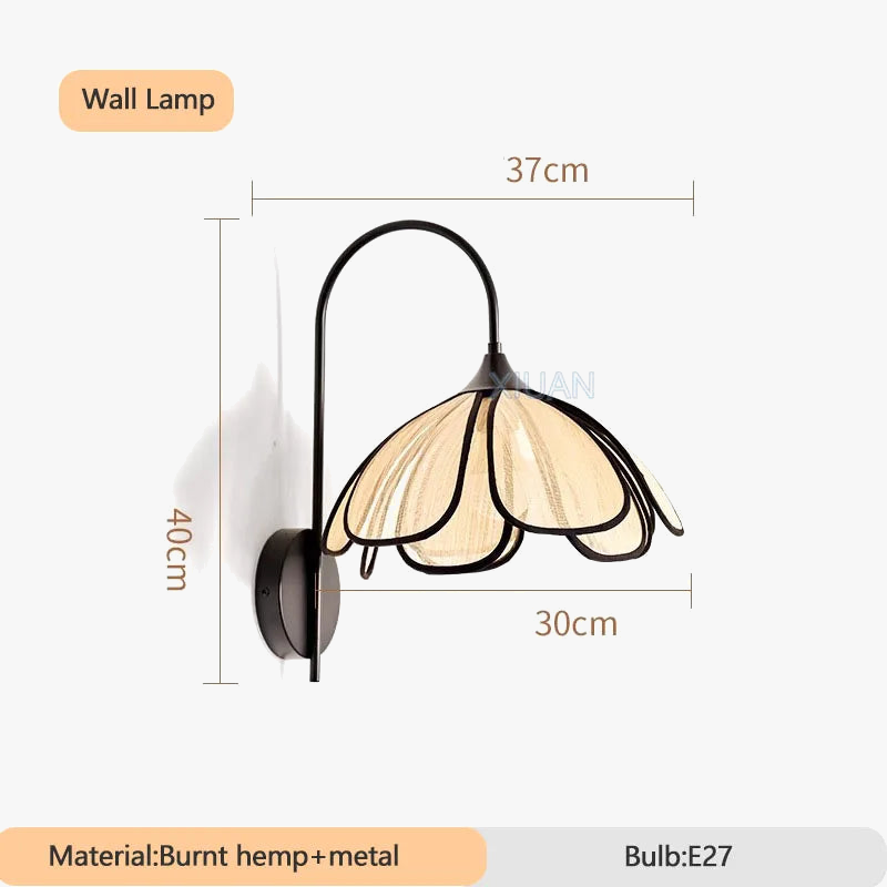 lustre abaca fait main en style rétro français led