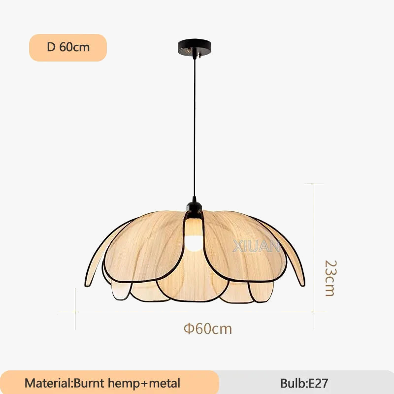 lustre abaca fait main en style rétro français led