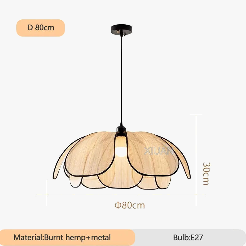 lustre abaca fait main en style rétro français led