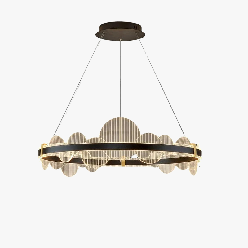 lustre acrylique avec télécommande et intensité réglable pour divers espaces