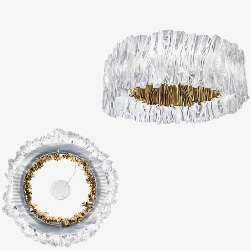 lustre acrylique design italien pour restaurant hôtel led