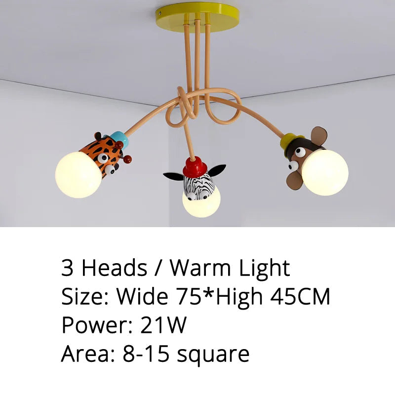 lustre animal pour chambre enfant et salle à manger