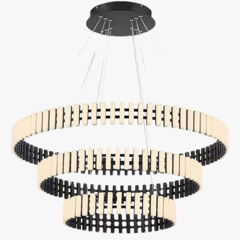 lustre à anneaux postmodernes duplex led design minimaliste intérieur