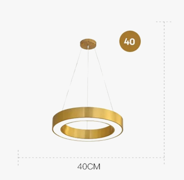 lustre à anneaux ronds led pour éclairage créatif moderne