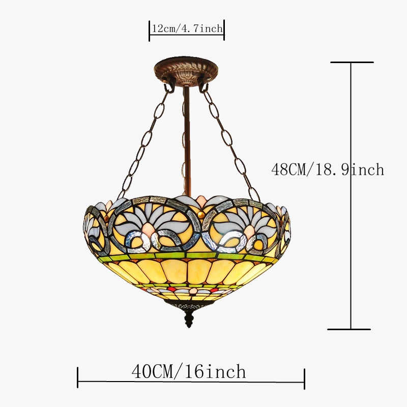 lustre antique style tiffany pour éclairage intérieur et extérieur