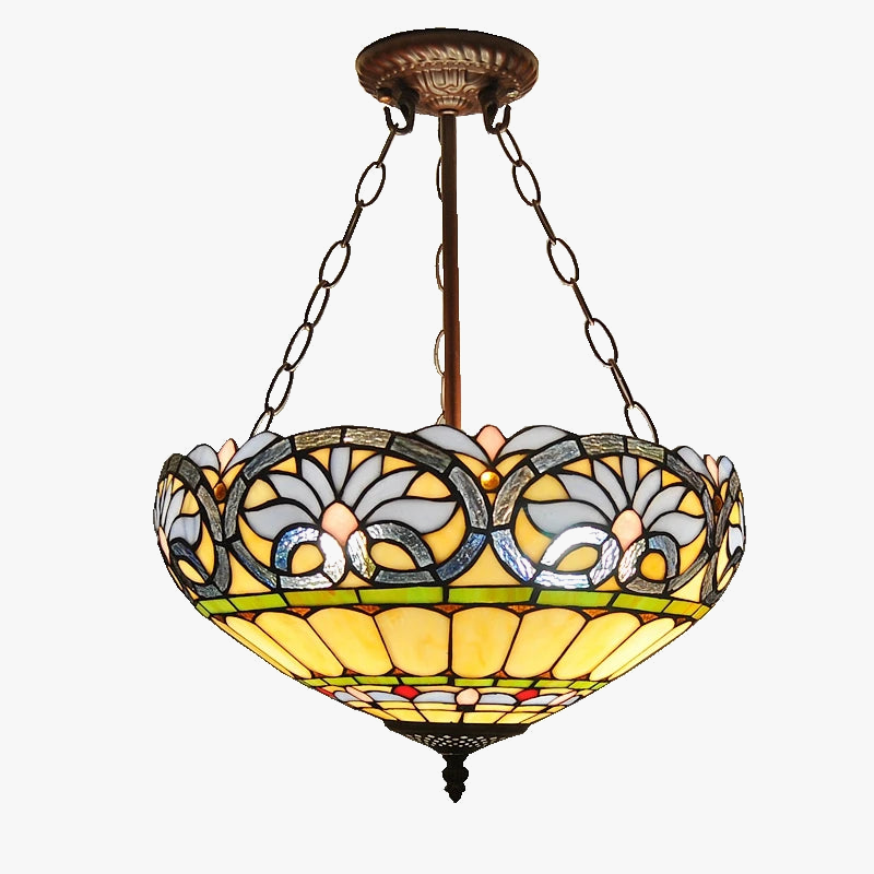 lustre antique style tiffany pour éclairage intérieur et extérieur