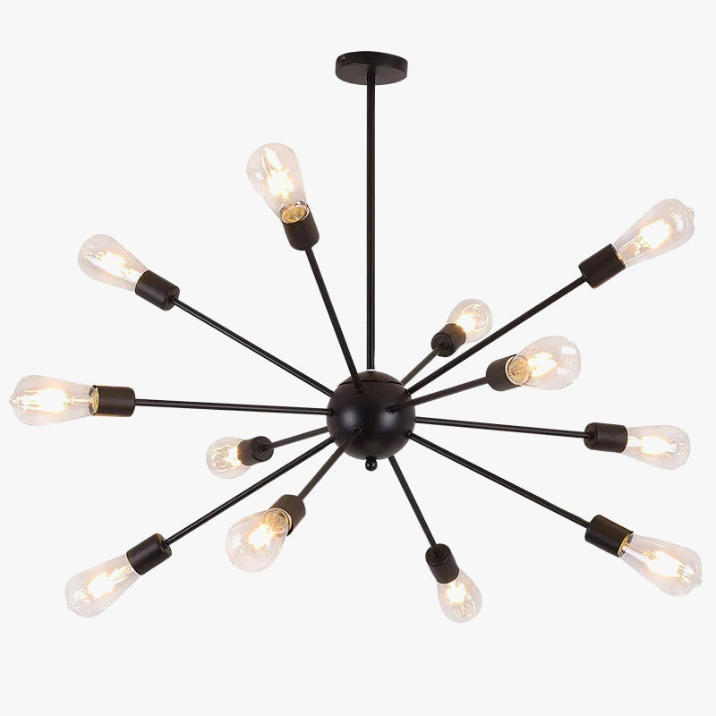 Lustre araignée industriel Vintage réglable en fer