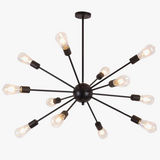Lustre araignée industriel Vintage réglable en fer