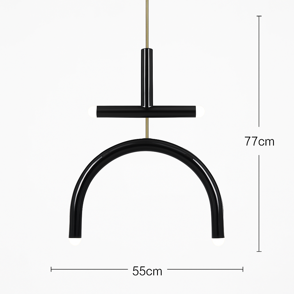 Lustre arc-en-ciel créatif LED Suspension en métal coloré pour chambre salon Restaurant café Art salle à manger suspension