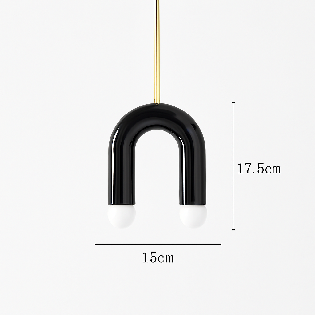 Lustre arc-en-ciel créatif LED Suspension en métal coloré pour chambre salon Restaurant café Art salle à manger suspension