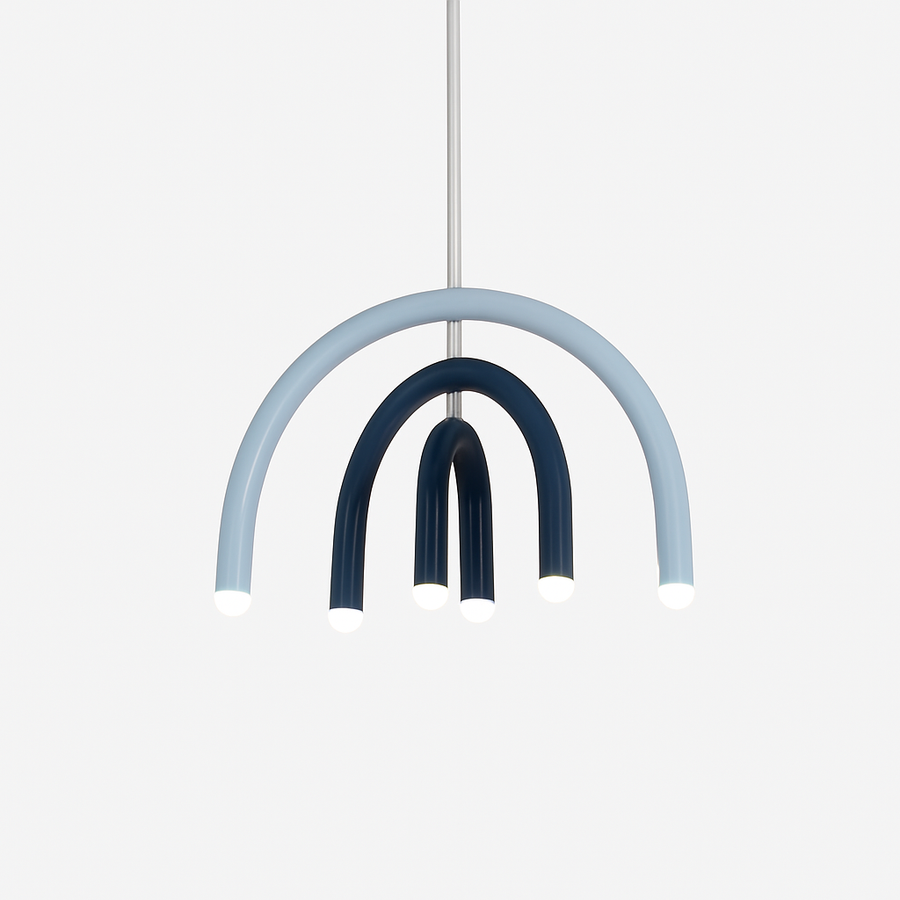 Lustre arc-en-ciel de styliste italien en forme de U