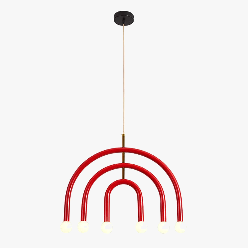 lustre arc-en-ciel métallique fil art déco suspendu réglable