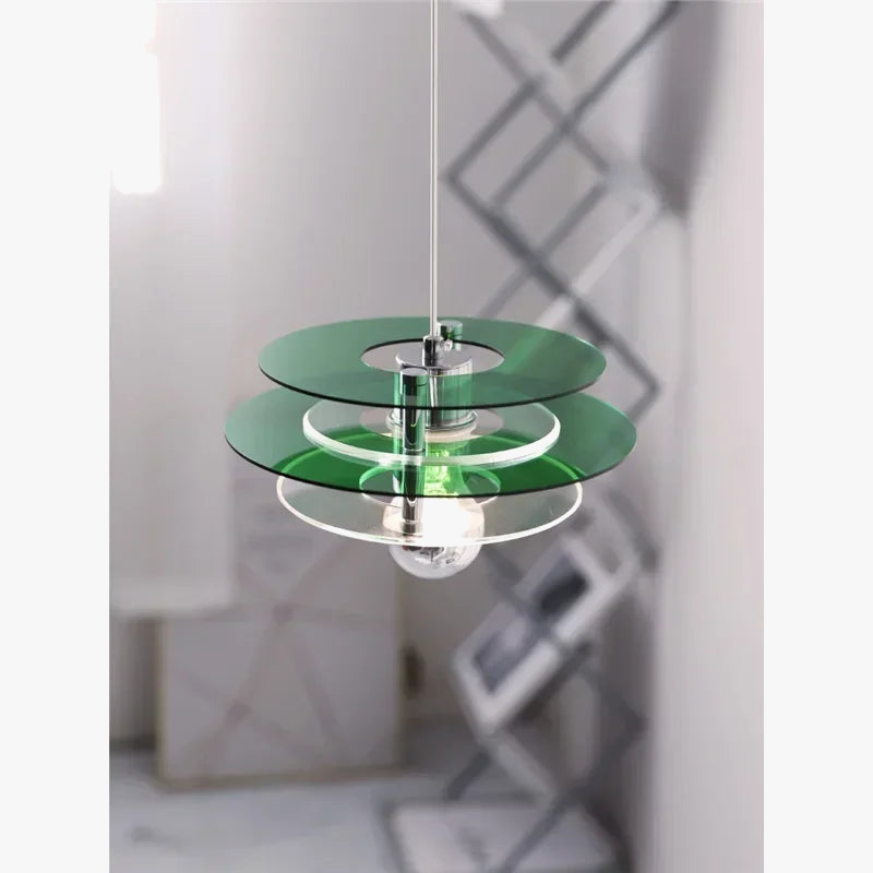 lustre arc-en-ciel soucoupe volante déco rétro pour bar ou restaurant