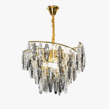 lustre art déco design en cristal et métal élégant