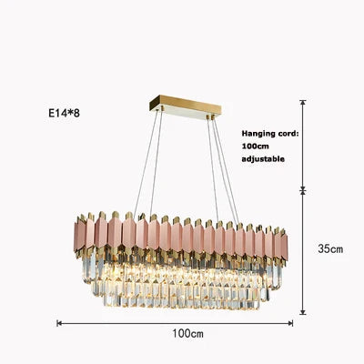 lustre art déco en acier inoxydable et cristal élégant et moderne