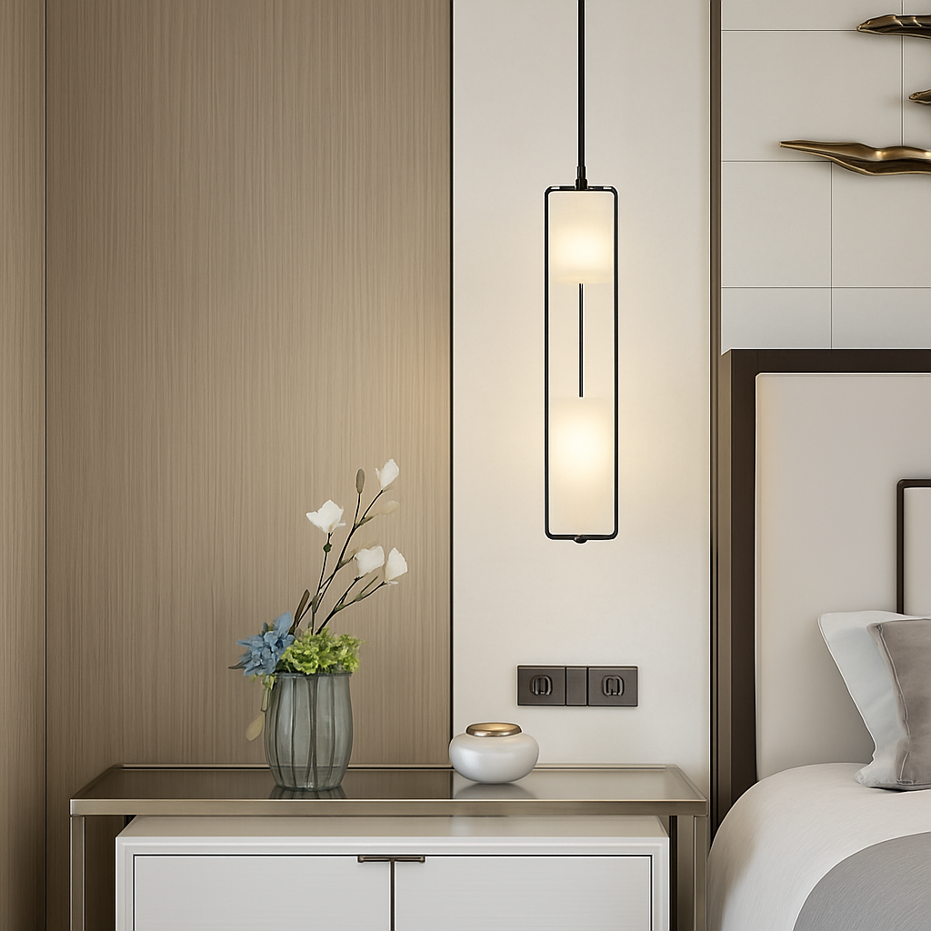 lustre art déco en verre et métal pour intérieur moderne