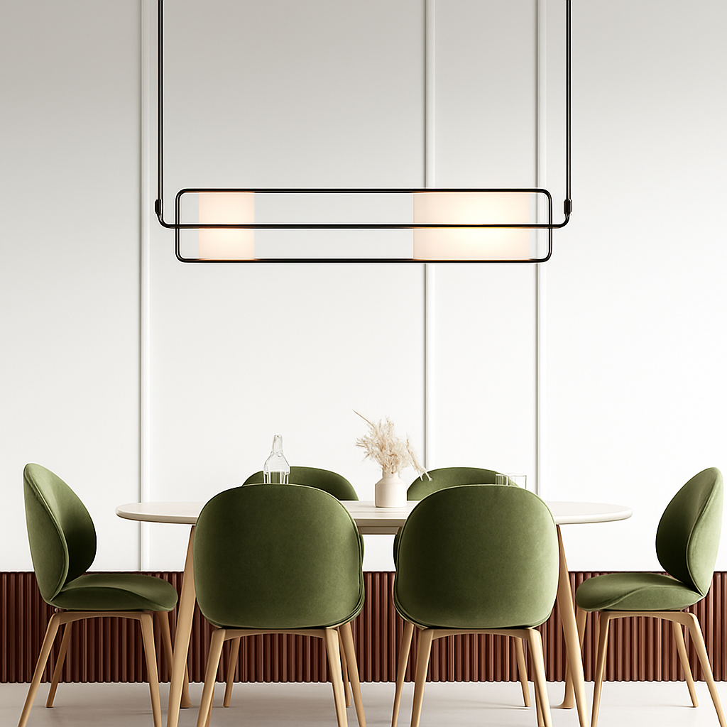 lustre art déco en verre et métal pour intérieur moderne