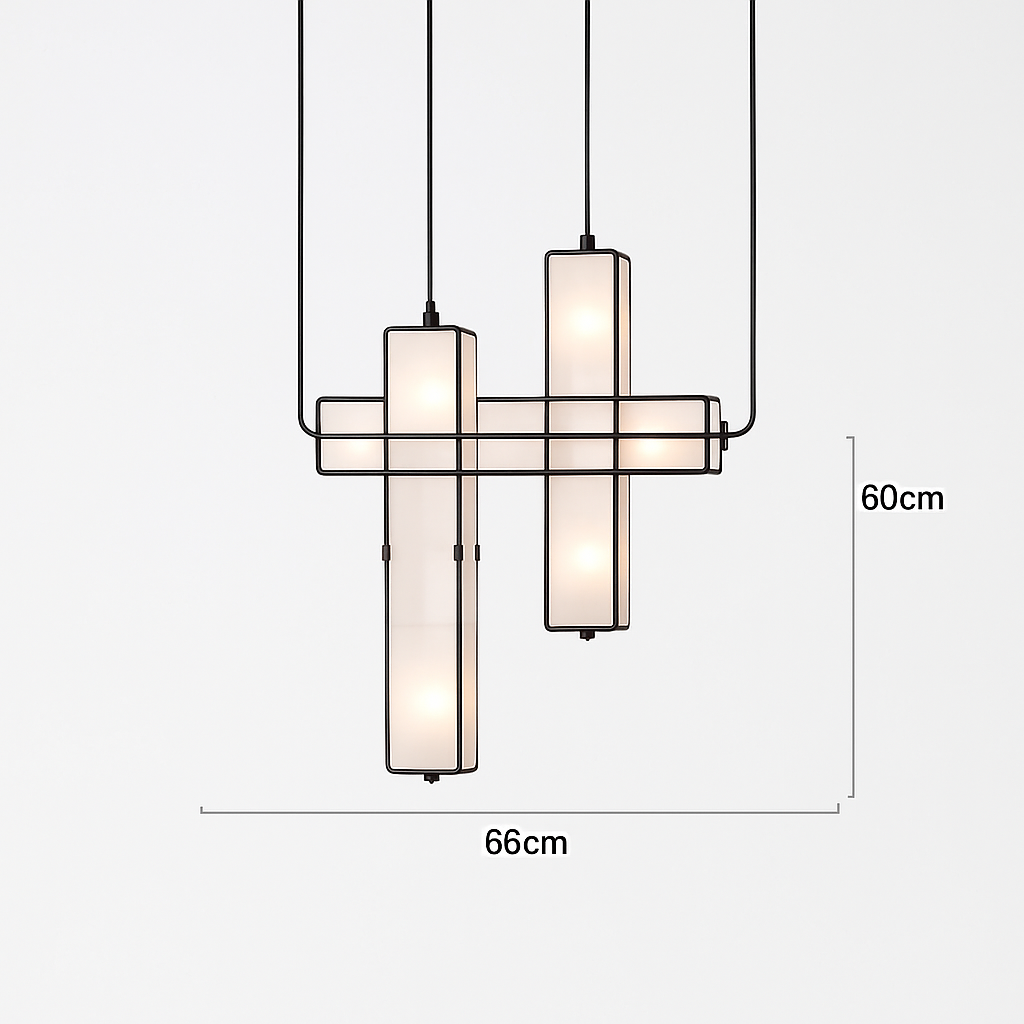 lustre art déco en verre et métal pour intérieur moderne