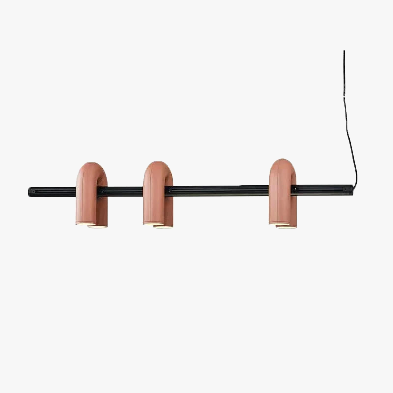 lustre art déco u tube en métal avec cordon réglable