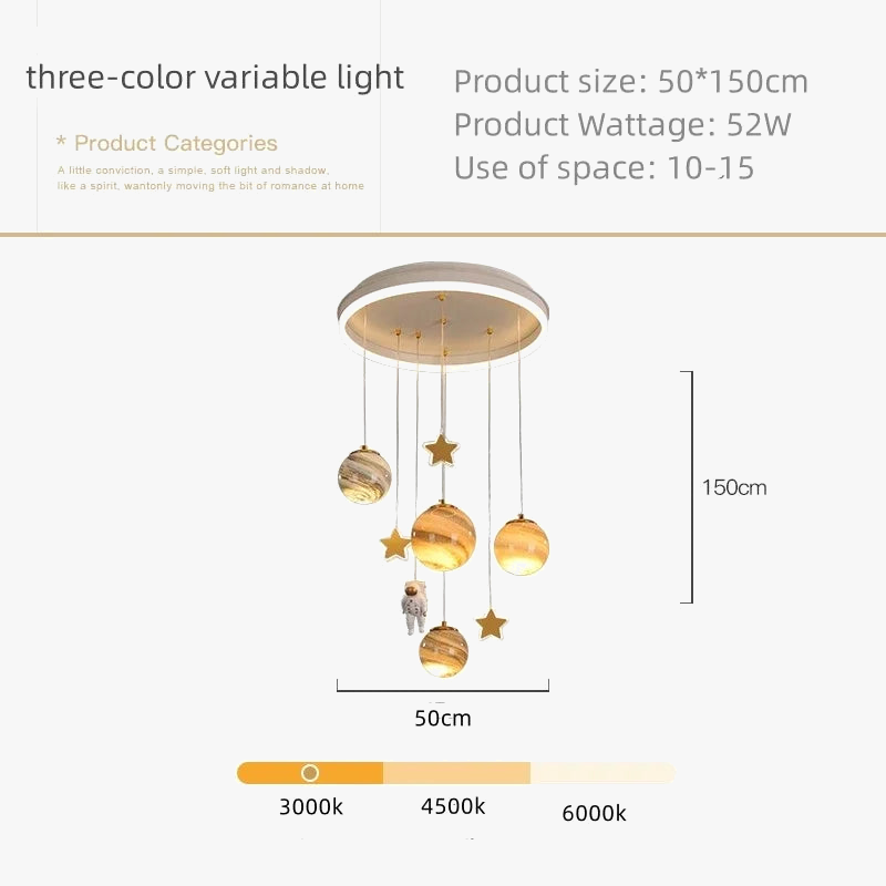 lustre artpad lampe lune pour chambre d'enfants décorative