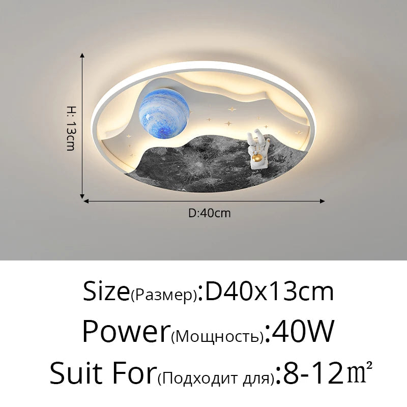 lustre astronaute créatif pour décoration intérieure lumineuse
